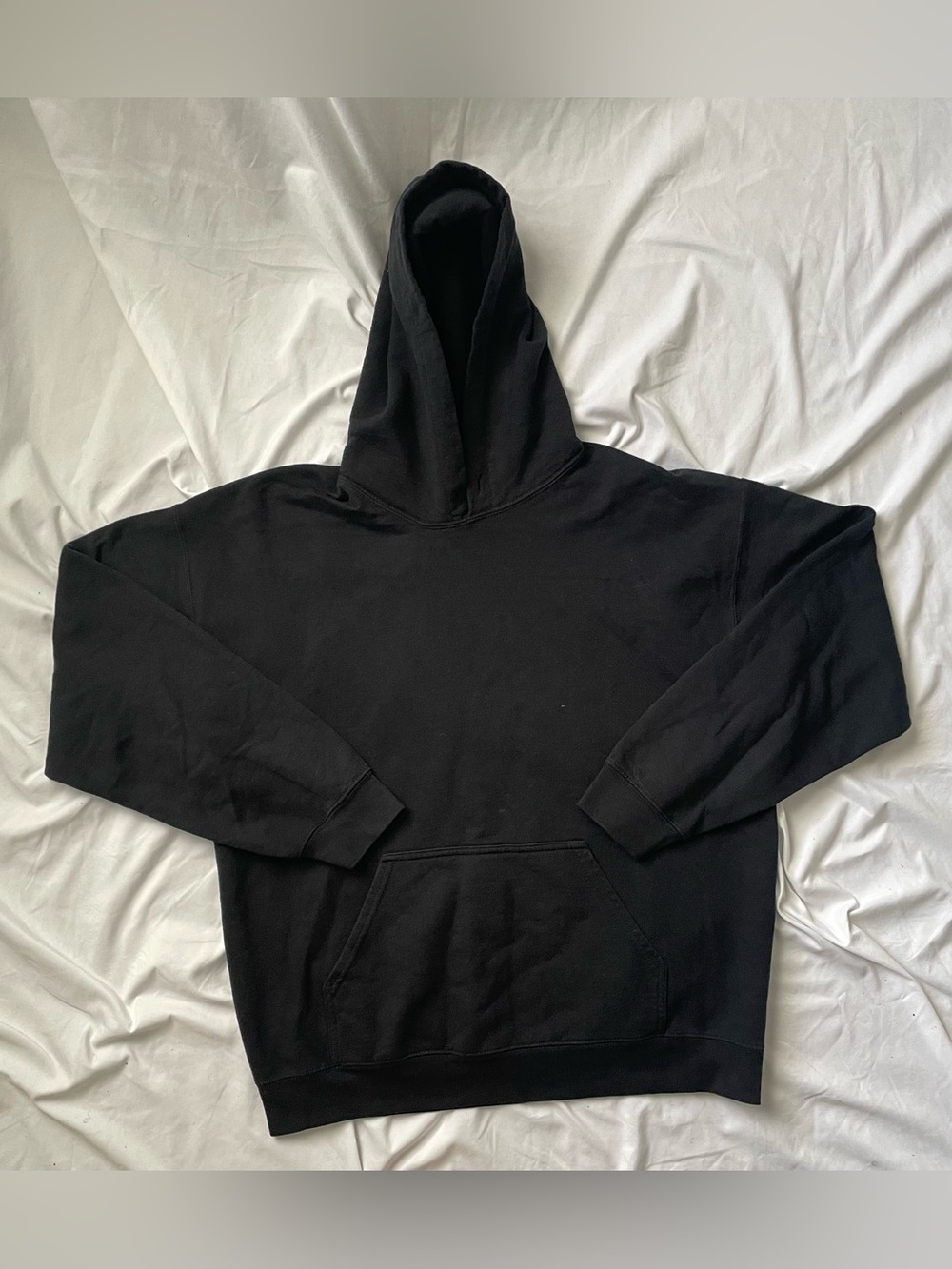 Gildan Men’s Black Solid Pullover Hoodie w/ Kangaroo Pocket, Size S